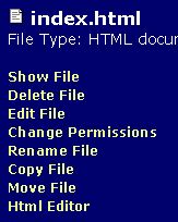index.html options list